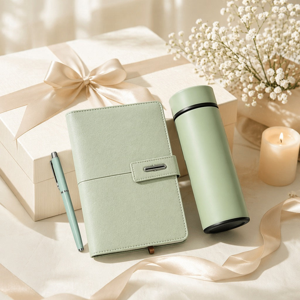 Custom Engraved Leather Notebook & Matching Pen Set, Personalized End of Year Teacher Thank You Gift, Custom Graduation Keepsake