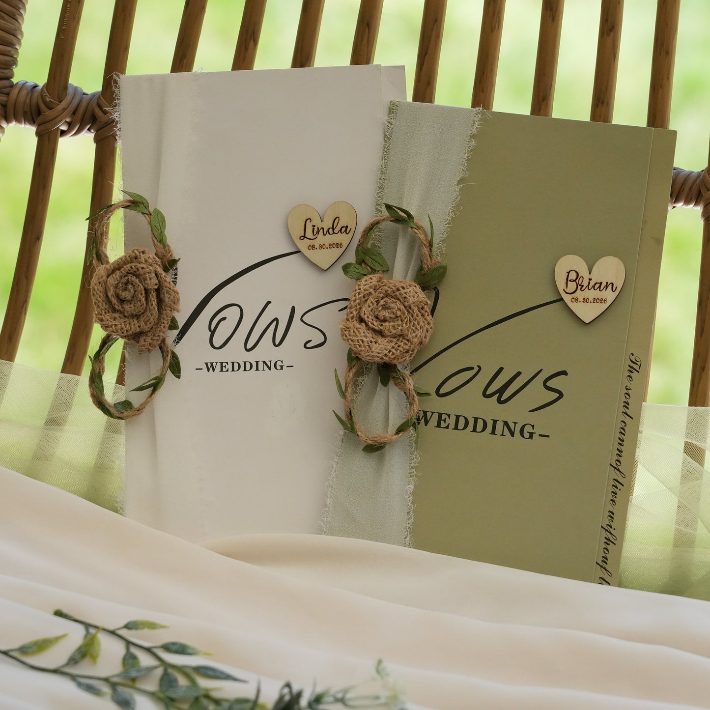 Customizable Wedding Vow Books,Unique His And Her Vow Books,Romantic Ceremony Gift,Wedding Keepsake