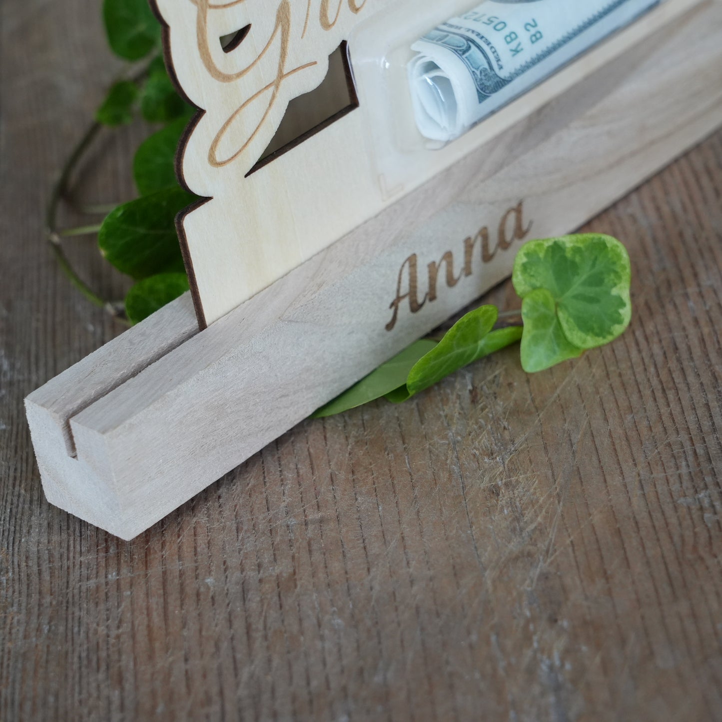 Personalized Graduation Standing Sign With Money, Wooden Funny Cash Gift,Money Holder Gift for Grad, High School Graduation,Class Of Year