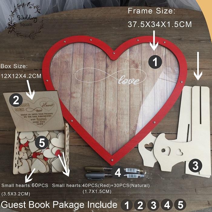 Wooden wedding book, Hearts, Unique Wedding Guest Book, Wedding Decoration, Rustic wedding