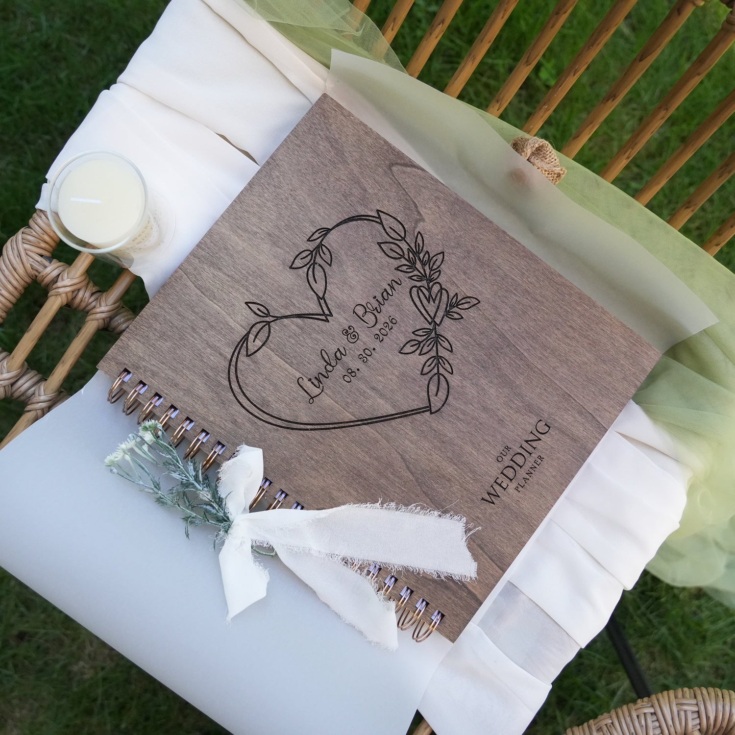 Wedding Planner Book & Organizer Personalized Rustic