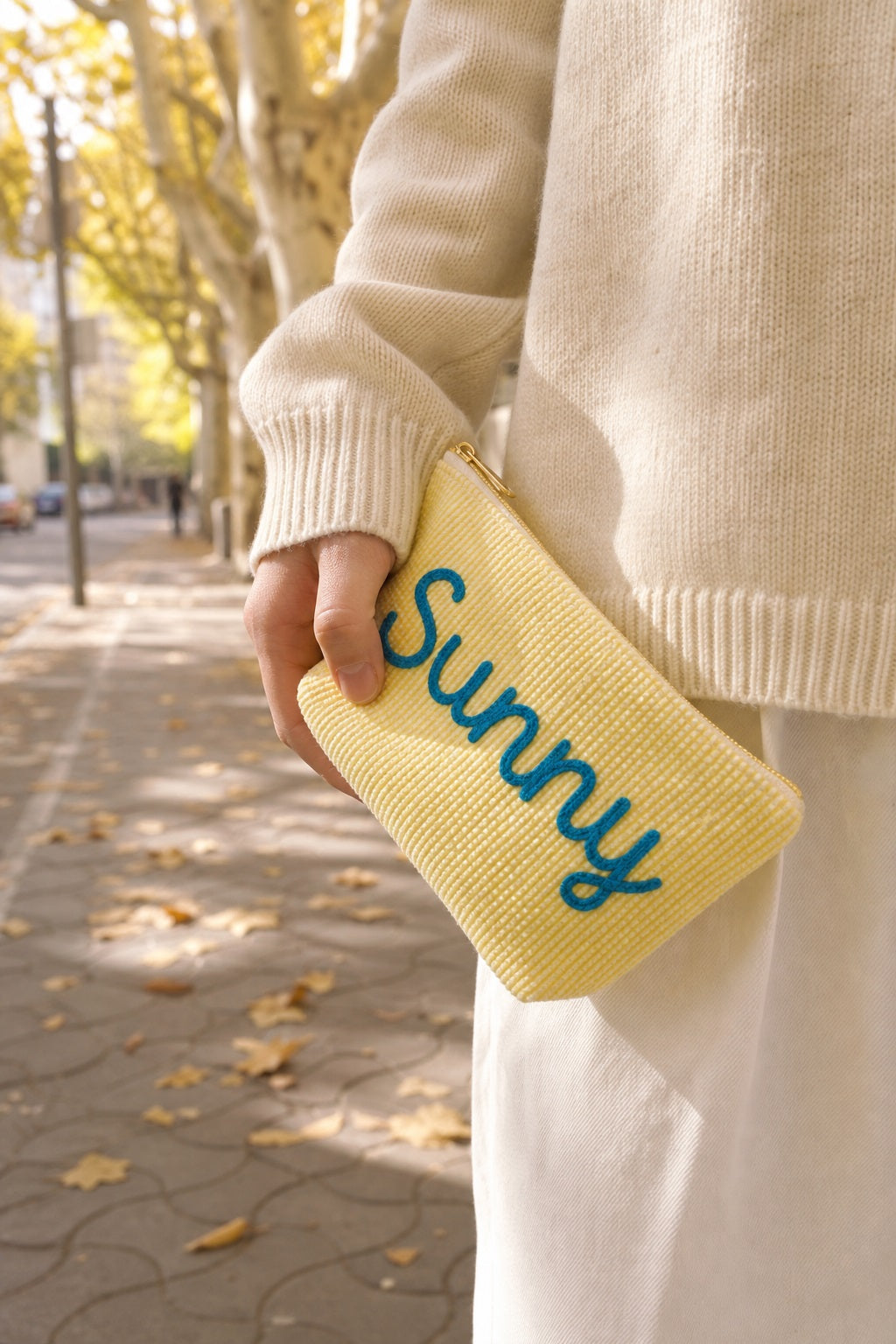 Custom Makeup Bag,Seersucker Cosmetic Pouch, Chenille Name Makeup Bag,Bag For Travelling, Gifts For Girlfriend