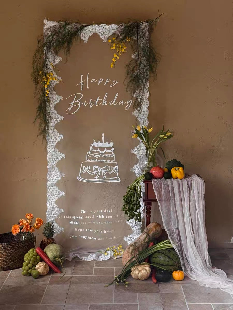 Custom Fabric Welcome Sign, Vintage Tulle Wedding Banner, Dusty Blue Wedding Welcome Sign for Bridal Shower & Engagement Party
