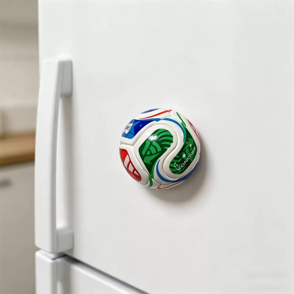 3D Half Soccer Ball Refrigerator Magnets, 3 Styles Black White Swirl World Flags Glossy Sports Magnets, Decorative Fridge Magnets for Kitchen Office Soccer Fan Gift