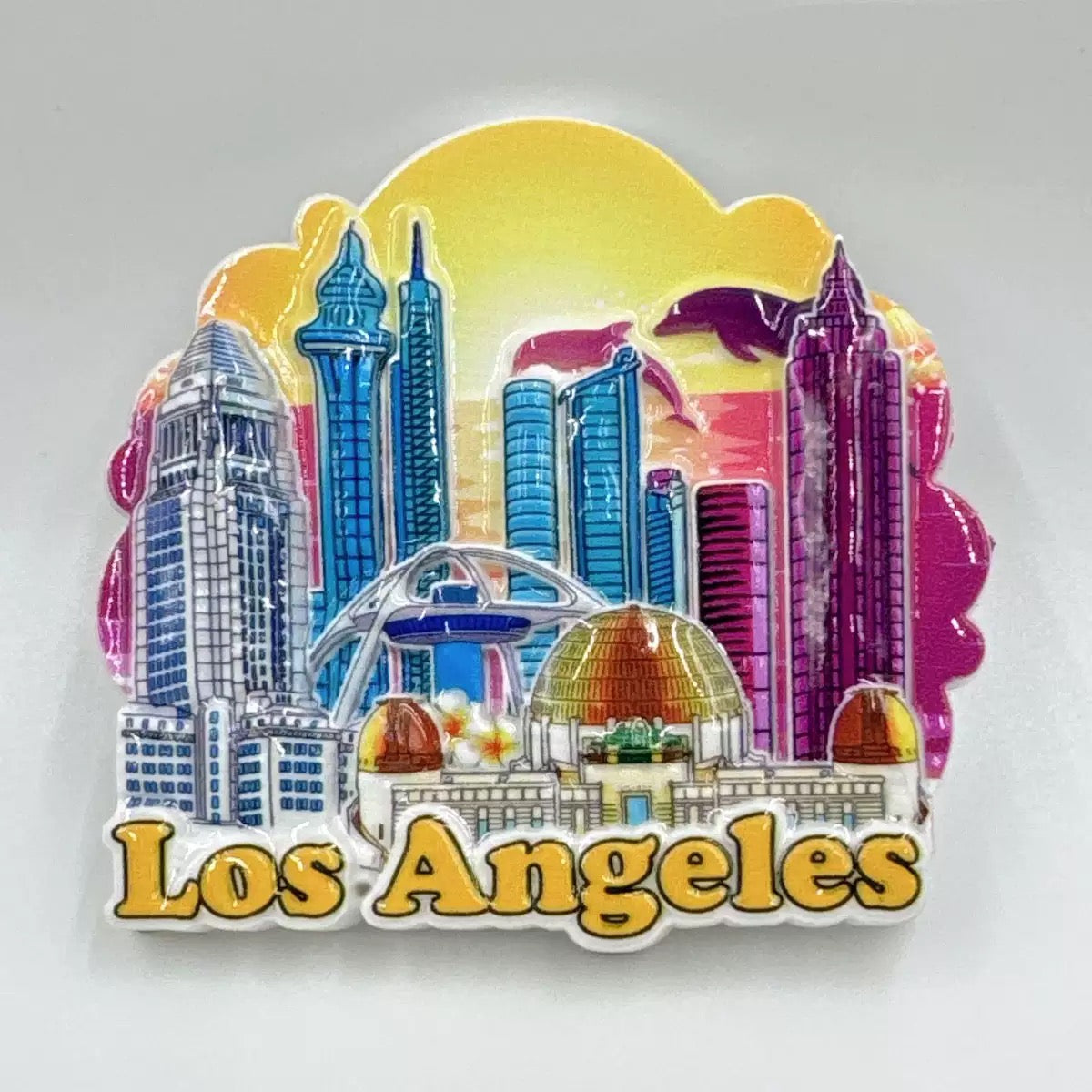 US City Travel Magnets Set, 3D Embossed Resin Fridge Magnets Hawaii Miami Las Vegas DC LA San Francisco, Glossy Travel Souvenir Magnets for Collection Gift Kitchen Office Decor
