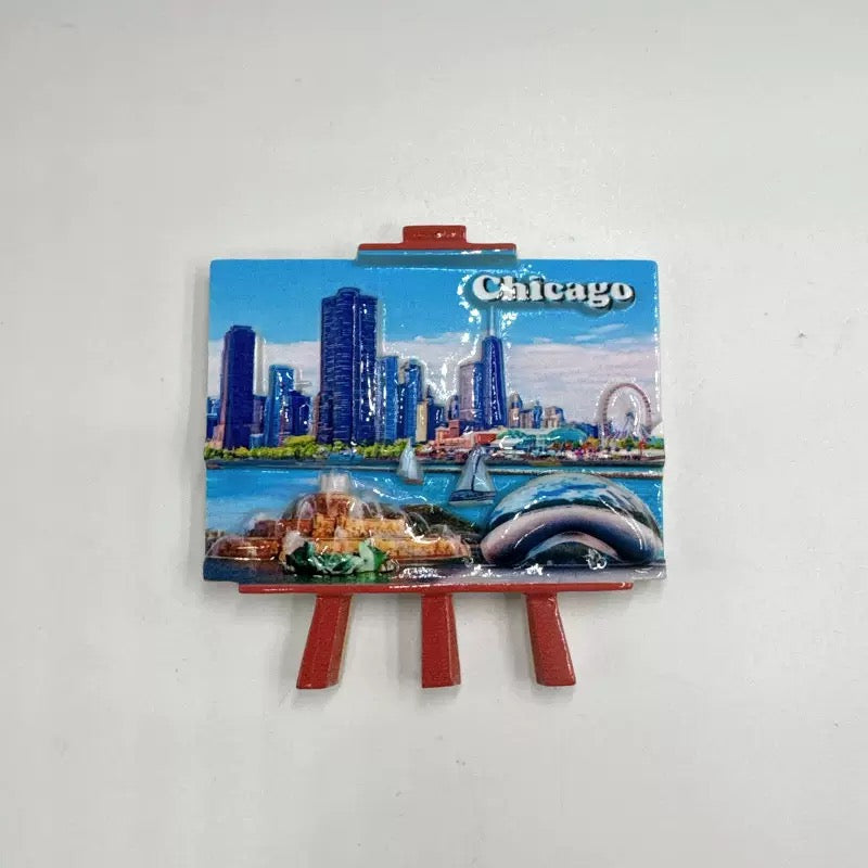US City Travel Magnets Set, 3D Embossed Resin Fridge Magnets Hawaii Miami Las Vegas DC LA San Francisco, Glossy Travel Souvenir Magnets for Collection Gift Kitchen Office Decor