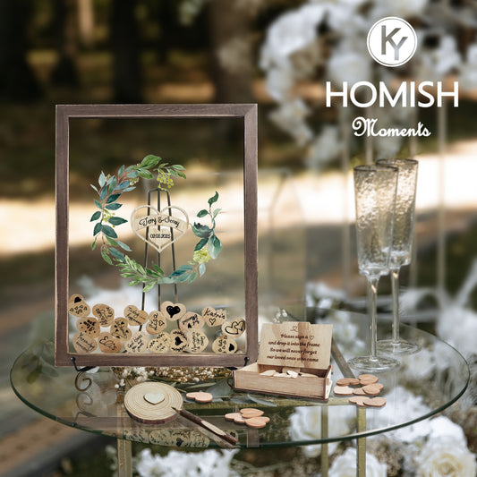 Custom Acrylic Wedding Guest Book,Guest Book With Garland,Custom Wedding Decor,Drop Box Keepsake, Sign-in Book For Wedding