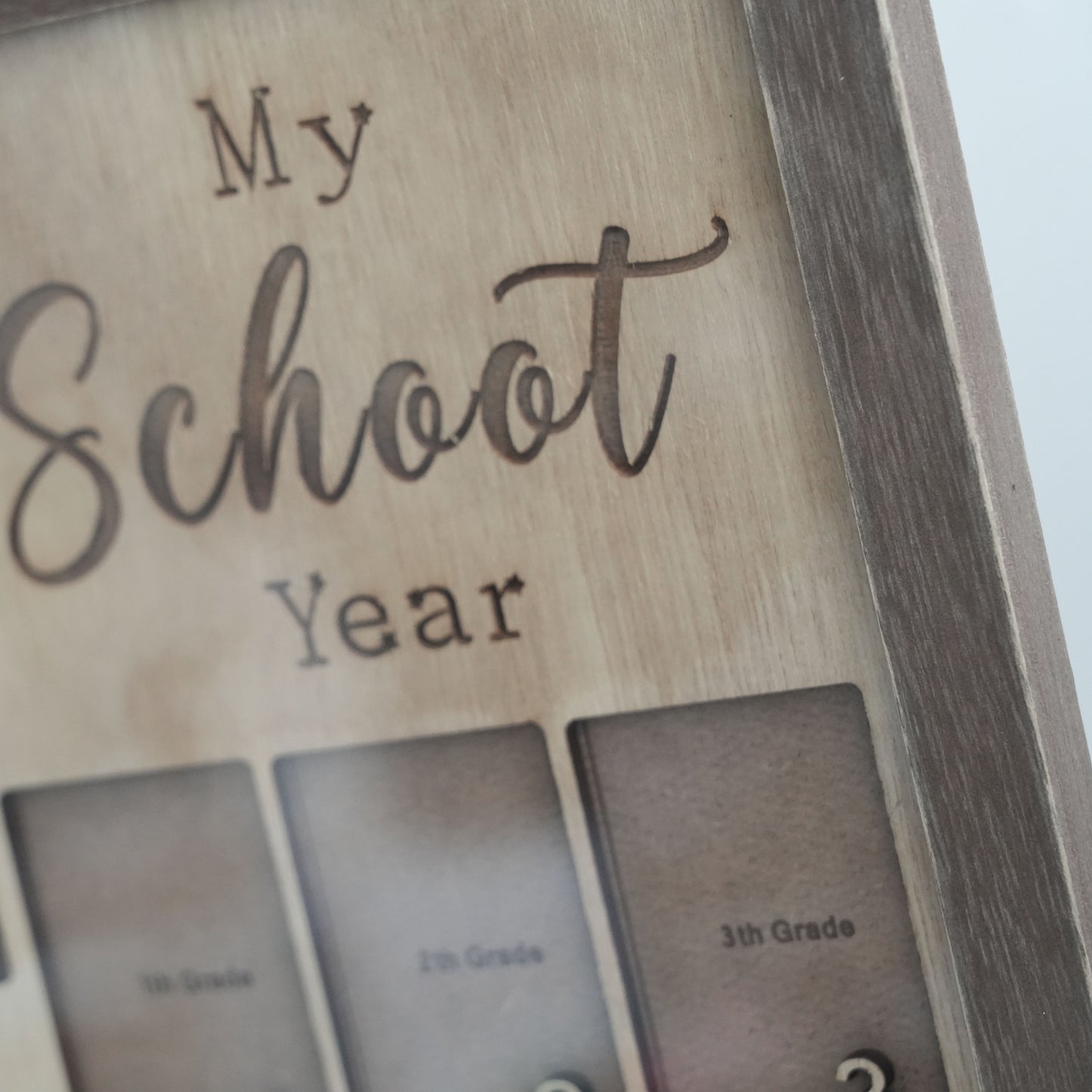 Personalized School Years Photo Frame,Display  Graduation Memory Board,Pre K-12 Grade School  Picture Frame,School Photo Keepsake