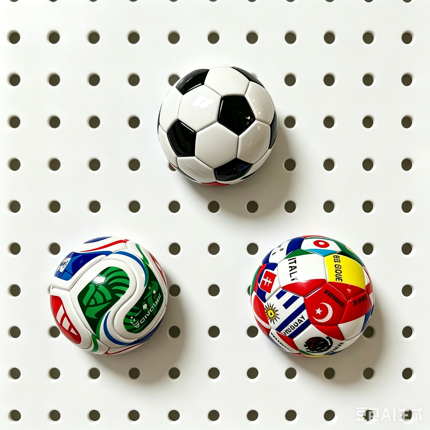 3D Half Soccer Ball Refrigerator Magnets, 3 Styles Black White Swirl World Flags Glossy Sports Magnets, Decorative Fridge Magnets for Kitchen Office Soccer Fan Gift