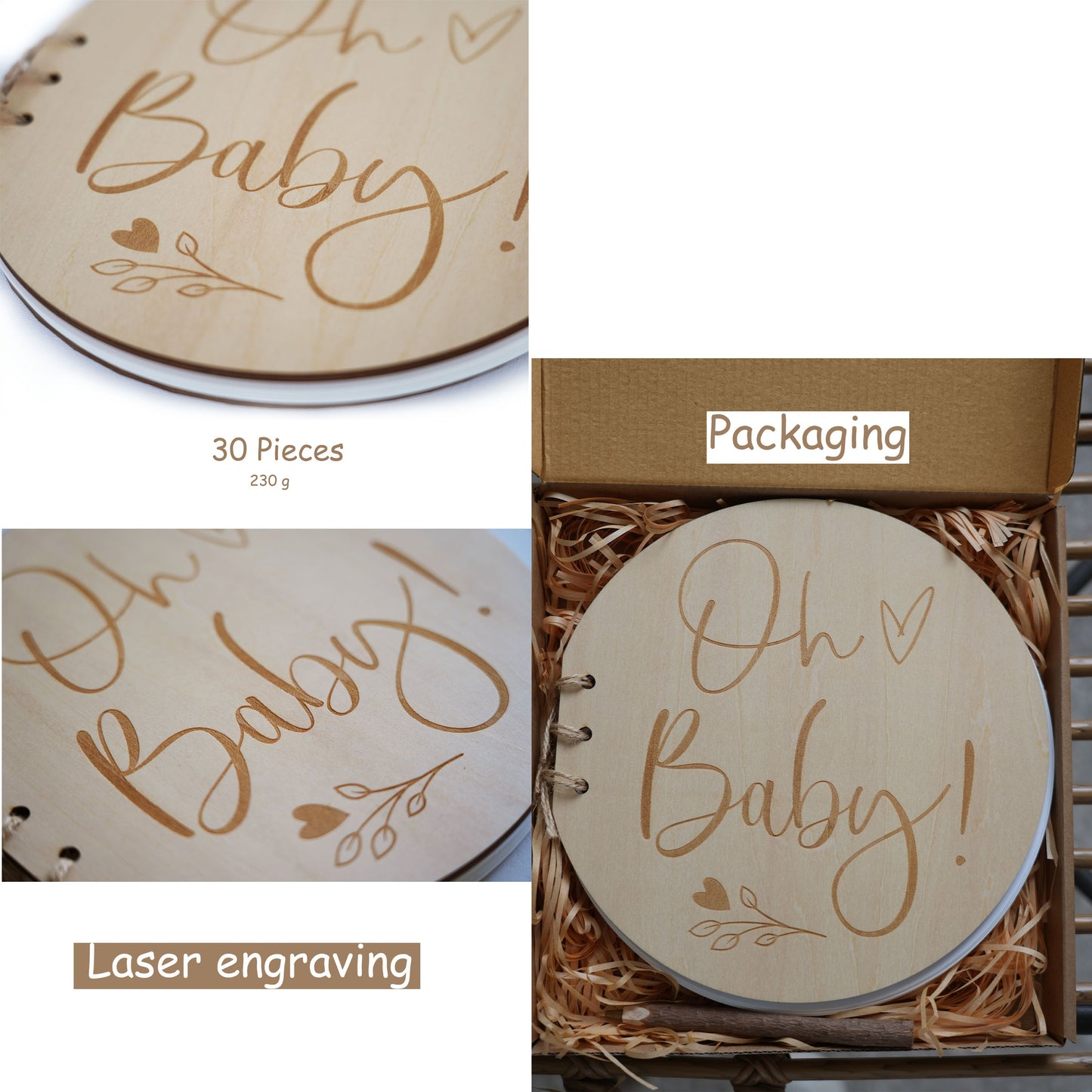 Personalized Baby Shower Guest Book,Wooden Round Guest Book,Gift For Baby Shower,Baby Shower Decor, Mom To Be,Photo Album
