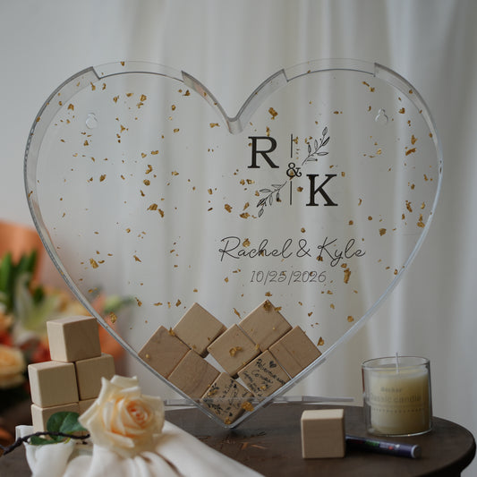 Personalized Wedding Guest Book,Engraved Photo Book, Bridal Shower Album Gifts,Engagement and Anniversary  Scrapbook, Anniversary Gift