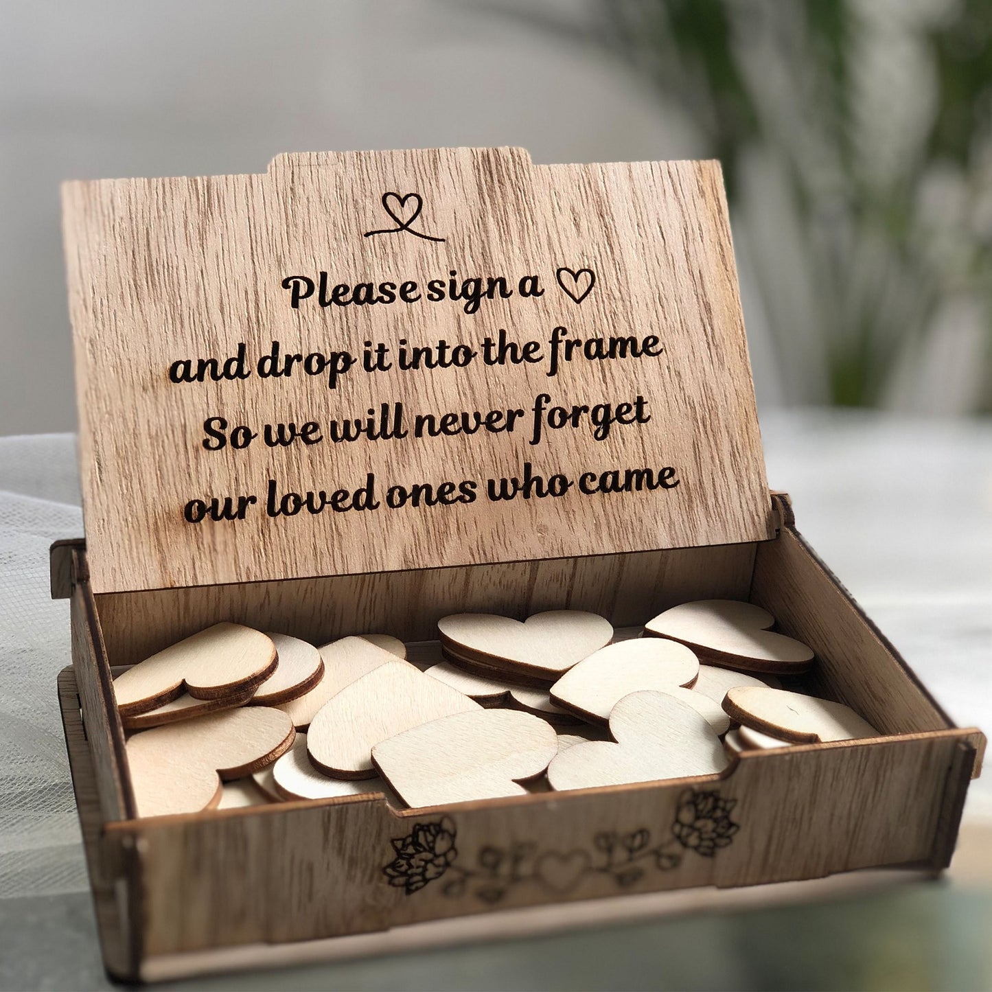 Personalized Heart Wedding Guest Book With Love Puzzle,Guestbook Alternative,Heart Shaped Wedding  Guest Signature Frame