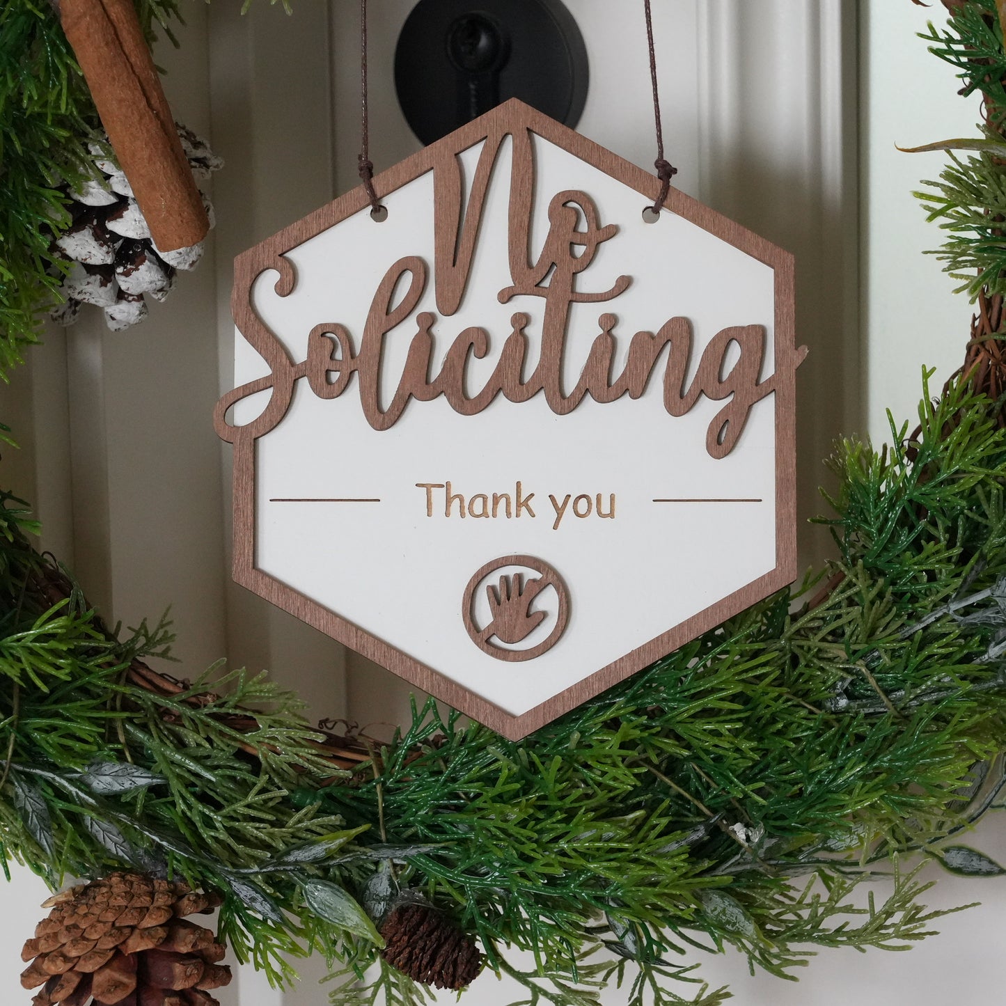 Custom "No Soliciting" Sign,Do Not Ring The Door Bell, Don't Make It Weird,Rustic Wooden Plaque,Do Not  Knock Sign,Front Door Decor