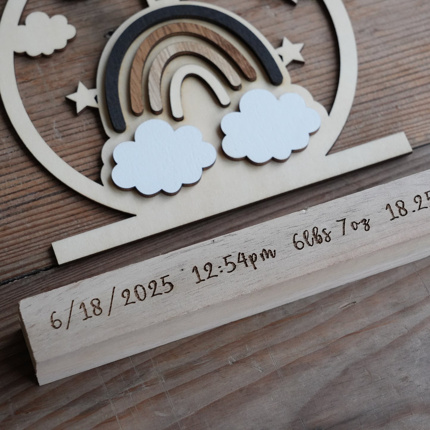 Custom Baby Birth Standing sign,Wooden Sign For Birth,Birth Details,Gift For Birth,Personalized Nursery Decor,New Parent Gift,Baby Birth Ornament