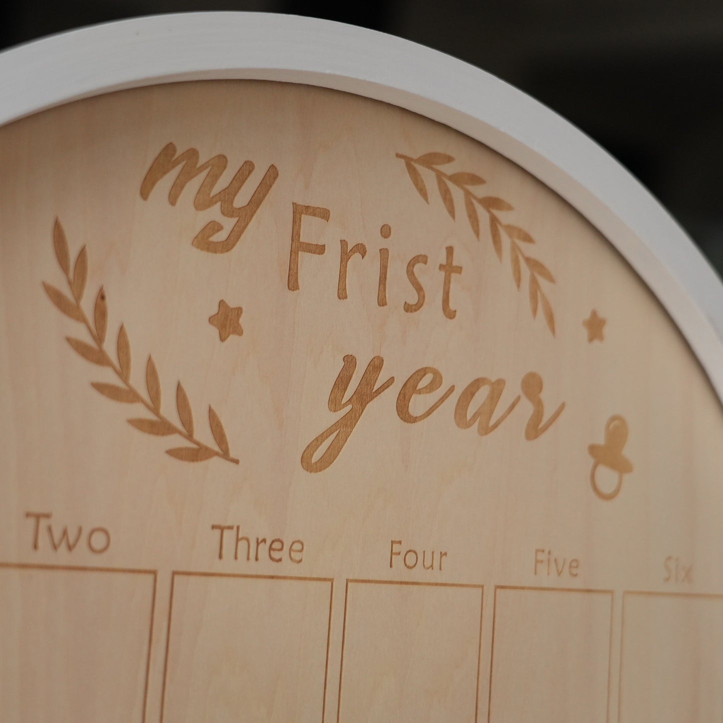 Personalized Baby First Year Photo Frame,Newborn  To One Year Photo Frame,New Baby Gift,Baby Monthly  Milestone Picture Frame