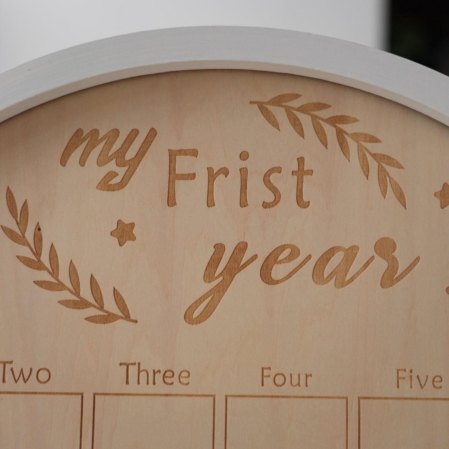 Personalized Baby First Year Photo Frame,Newborn  To One Year Photo Frame,New Baby Gift,Baby Monthly  Milestone Picture Frame