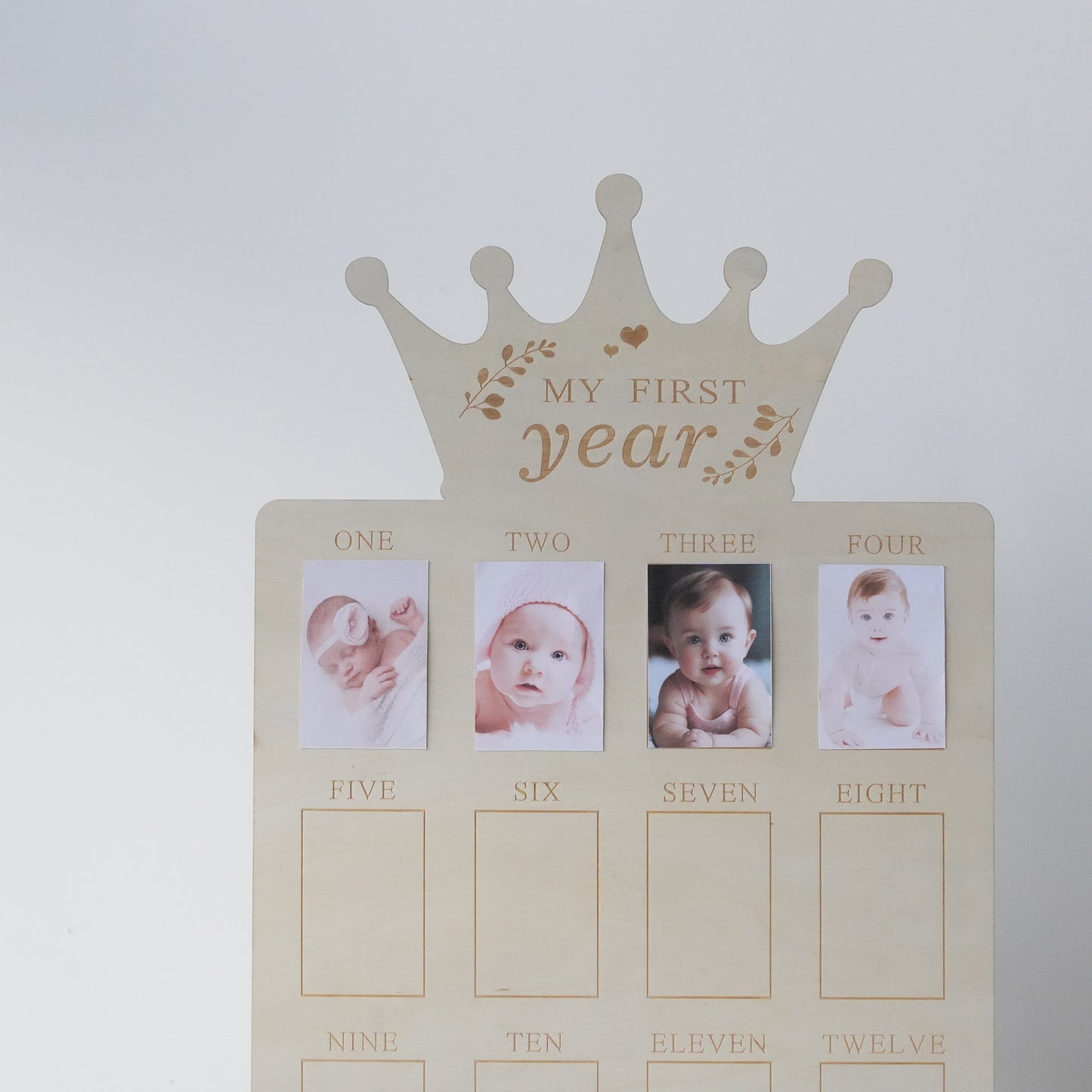 Personalized Baby First Year Photo Frame,12 MonthlyPicture Broad,New Baby Gift,Newborn To One Year Photo Frame,Birthday Decor