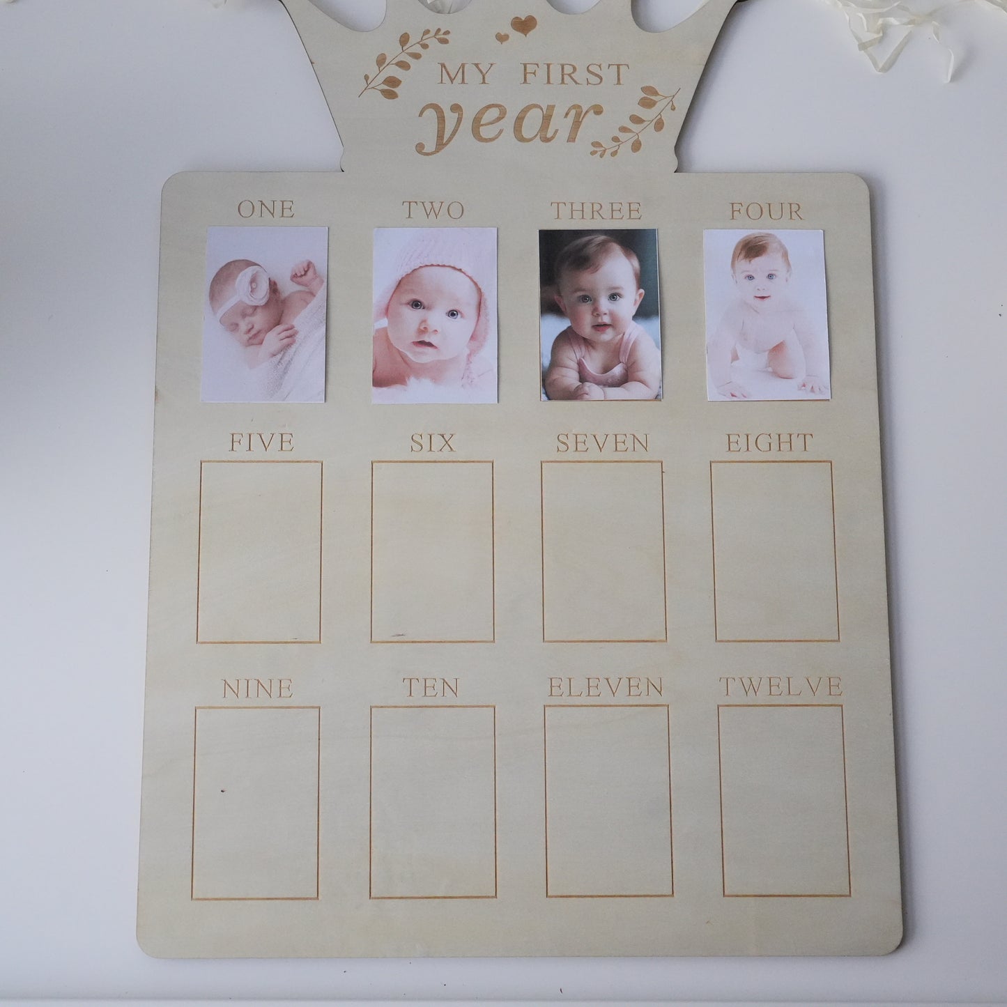 Personalized Baby First Year Photo Frame,12 MonthlyPicture Broad,New Baby Gift,Newborn To One Year Photo Frame,Birthday Decor