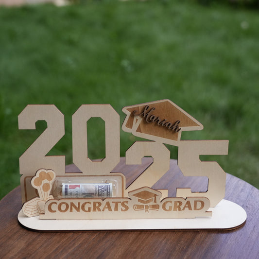 Custom Graduation Standing Sign With Money, Graduation Keepsake,Graduation Table Decor, Memorial Gift,Gift For Students