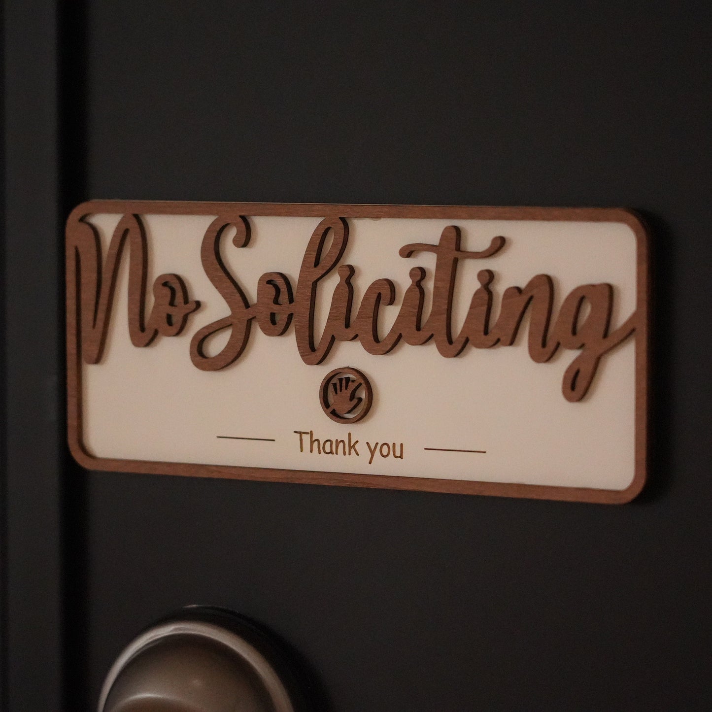 Personalized "No Soliciting" Sign,Wooden Door Sign, Do not knock sign,Baby Sleeping Sign,Do Not Knock  or Ring Doorbell,Do Not Disturb Sign