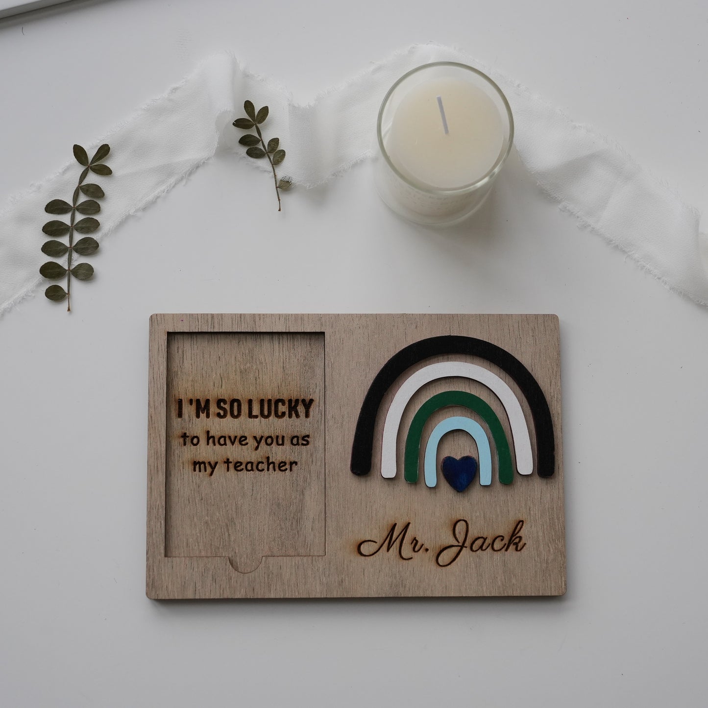 Personalized Wooden Sticky Note Holder With Name,End Of The Year Present,Classroom Desk  Gift,Teacher Appreciation Gift