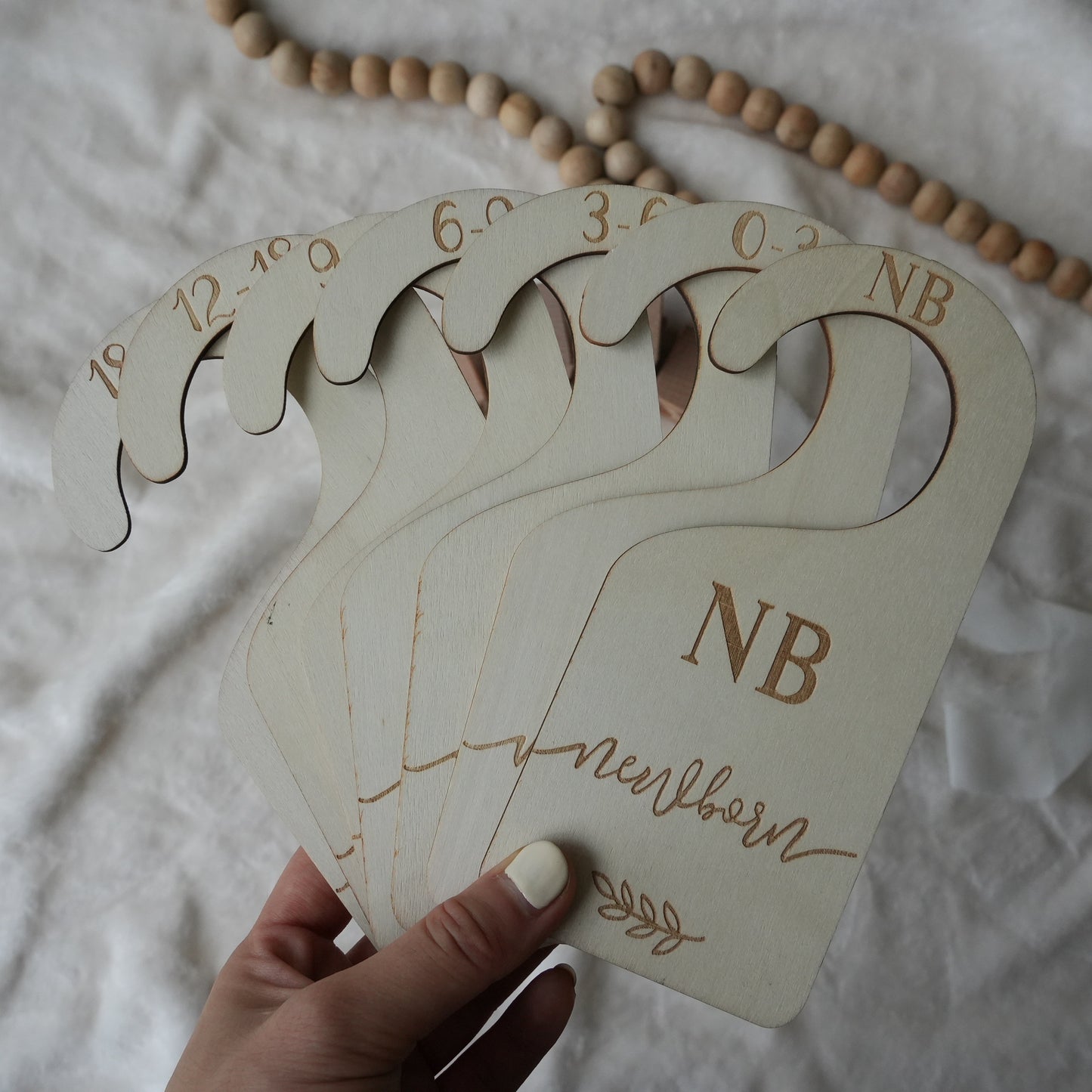 Wooden Baby Nursery Closet Dividers,Baby Shower Gift Ideas,Clothes Size Markers for Babies,Wood Wardrobe Divider