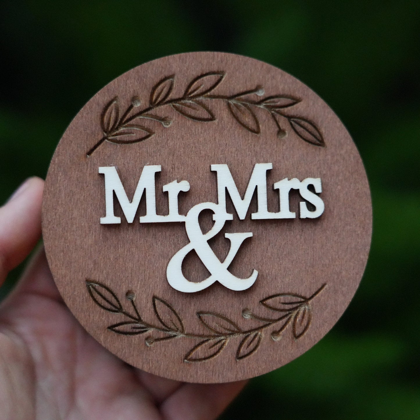 Custom Ring Box,Wooden Wedding Ring Box,Round And Heart Ring Bearer, Proposal &Anniversary Gift, Wedding Ceremony Ring Holder