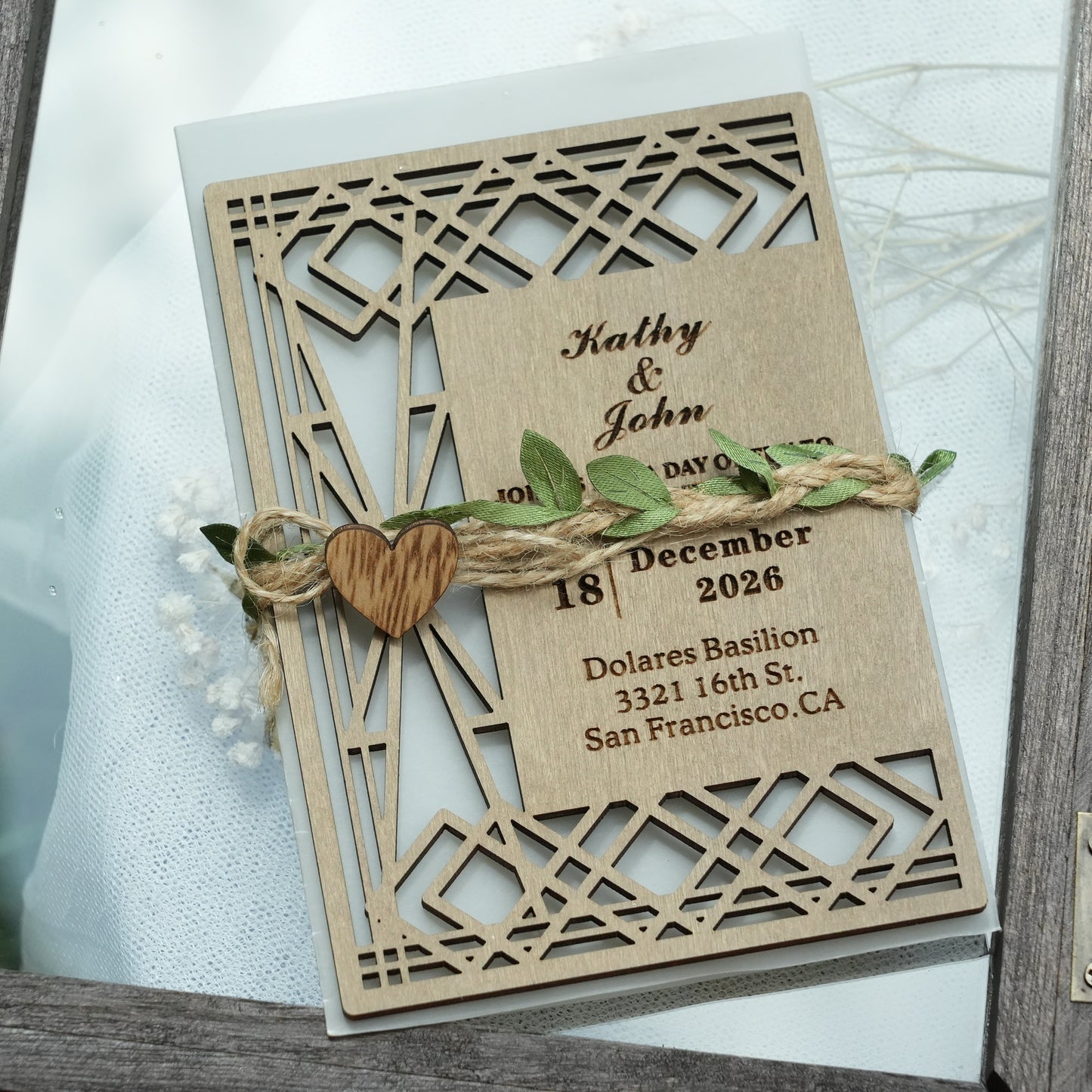 Personalized Wooden Memory Box With USB,Engraved Wooden Keepsake Box,Rustic Memento Box,Gift For Birth