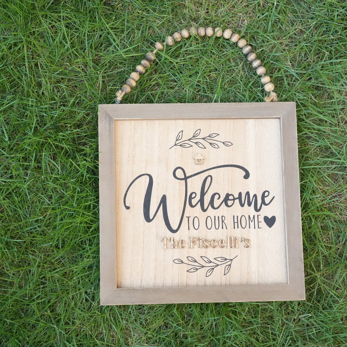 Personalized Welcome To Our Home Door Hanger, Front Door Decor,Custom Family Door Sign, Front  Door Sign,Welcome Sign