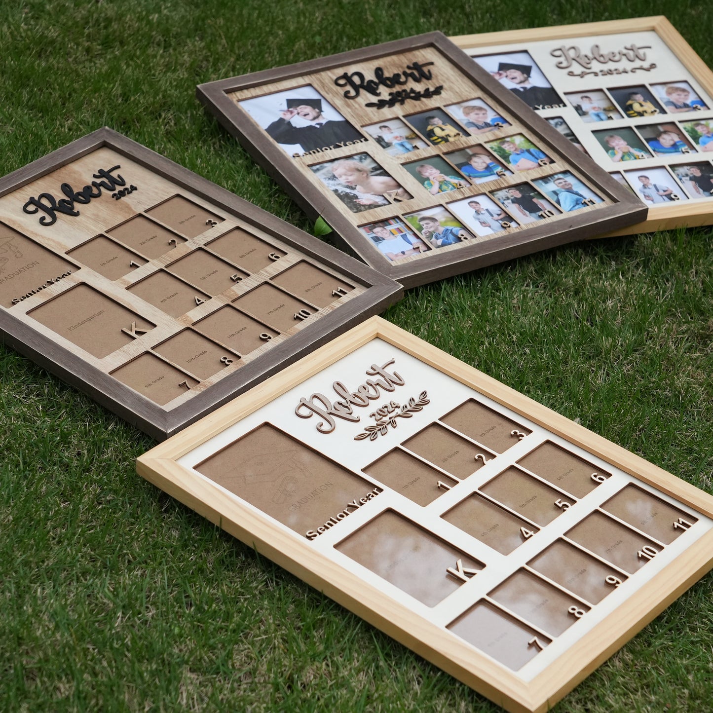 Personalized School Years Picture Frame,Pre K to  Graduation Picture Collage,Wall Decor,School Photo  Keepsake,Graduation Memory Board