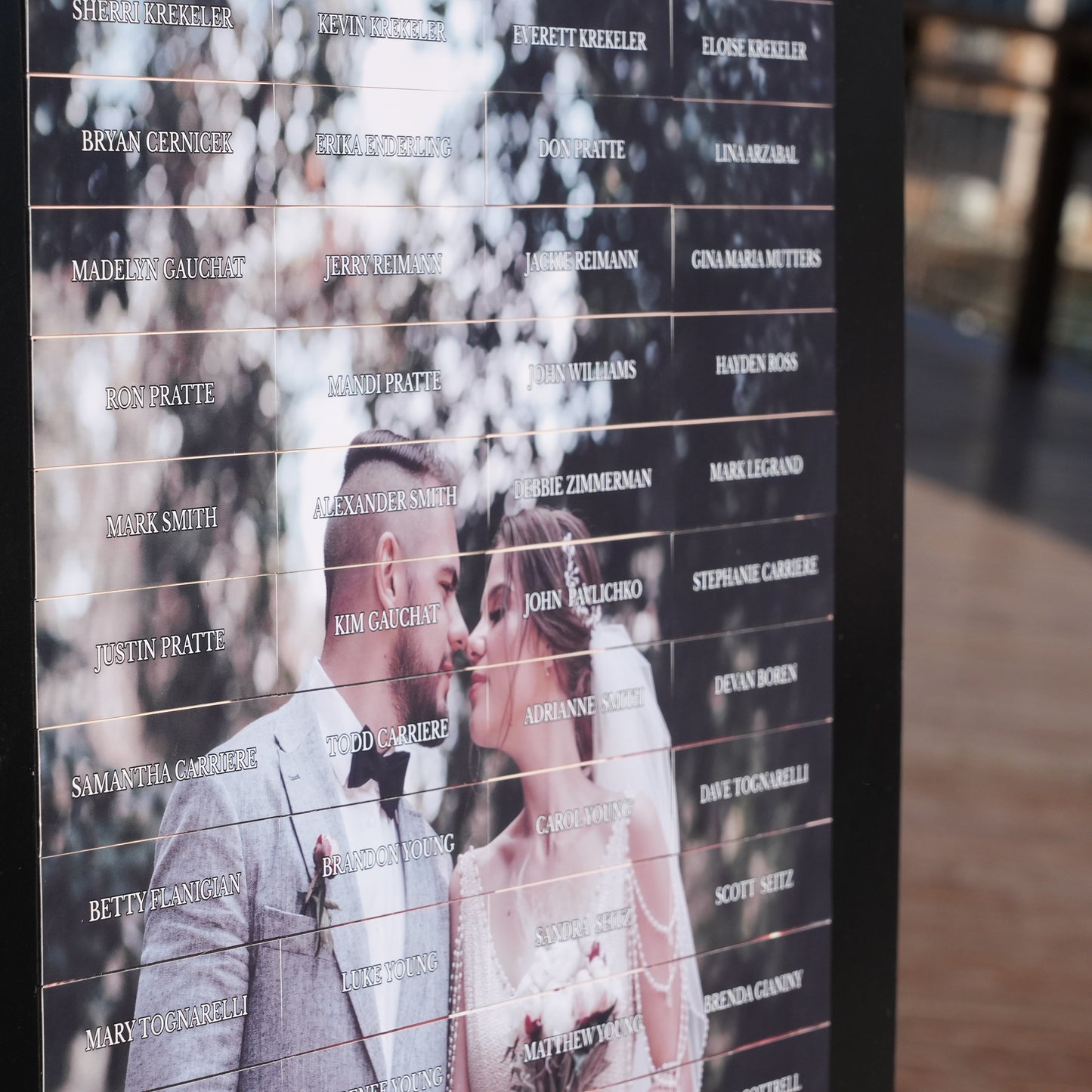 Personalized Wedding Seating Chart  Photo Frame, Custom modern wedding couple photos |,Welcome  Sign, Wedding Display Board, Engagement Photo  Keepsake