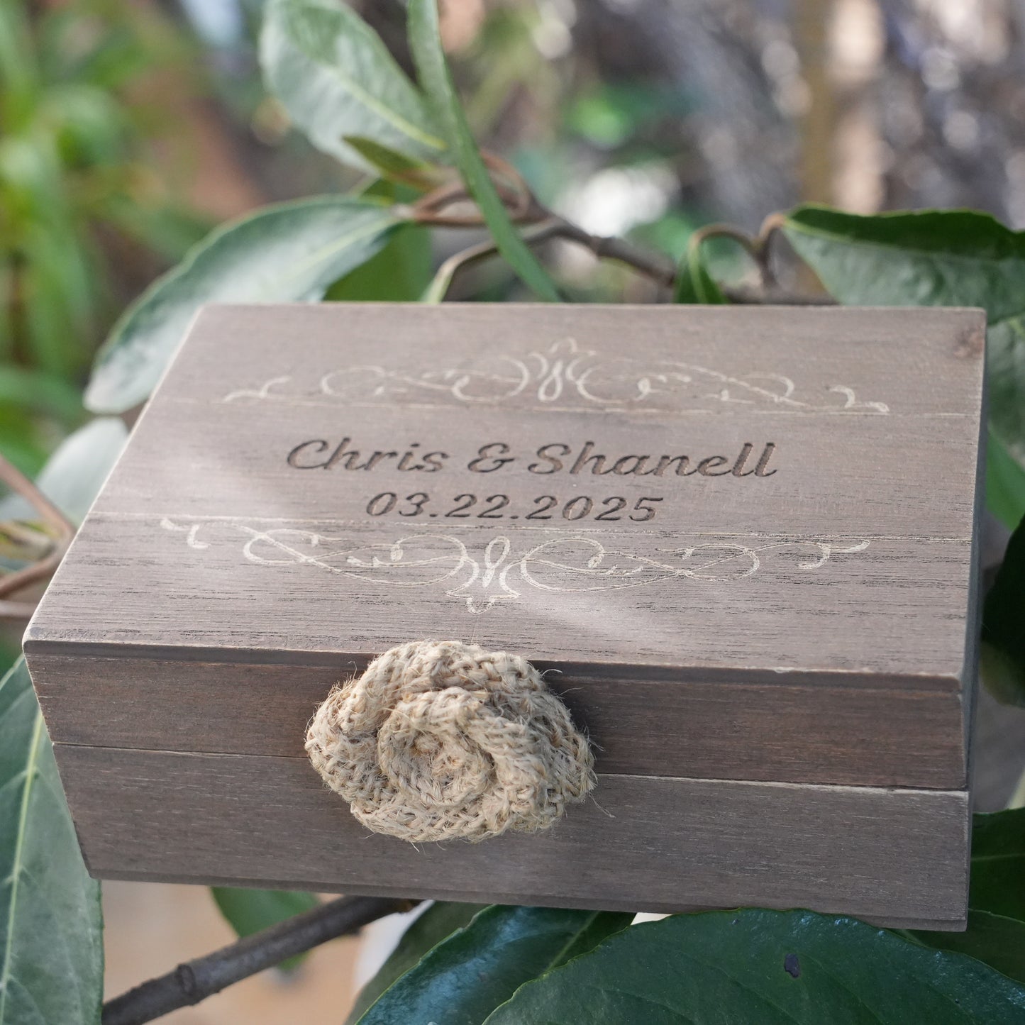 Custom Wooden Ring Box For Wedding Ceremony, Bridal Gift for Her,Proposal Wooden Ring Bearer, Anniversary Gift