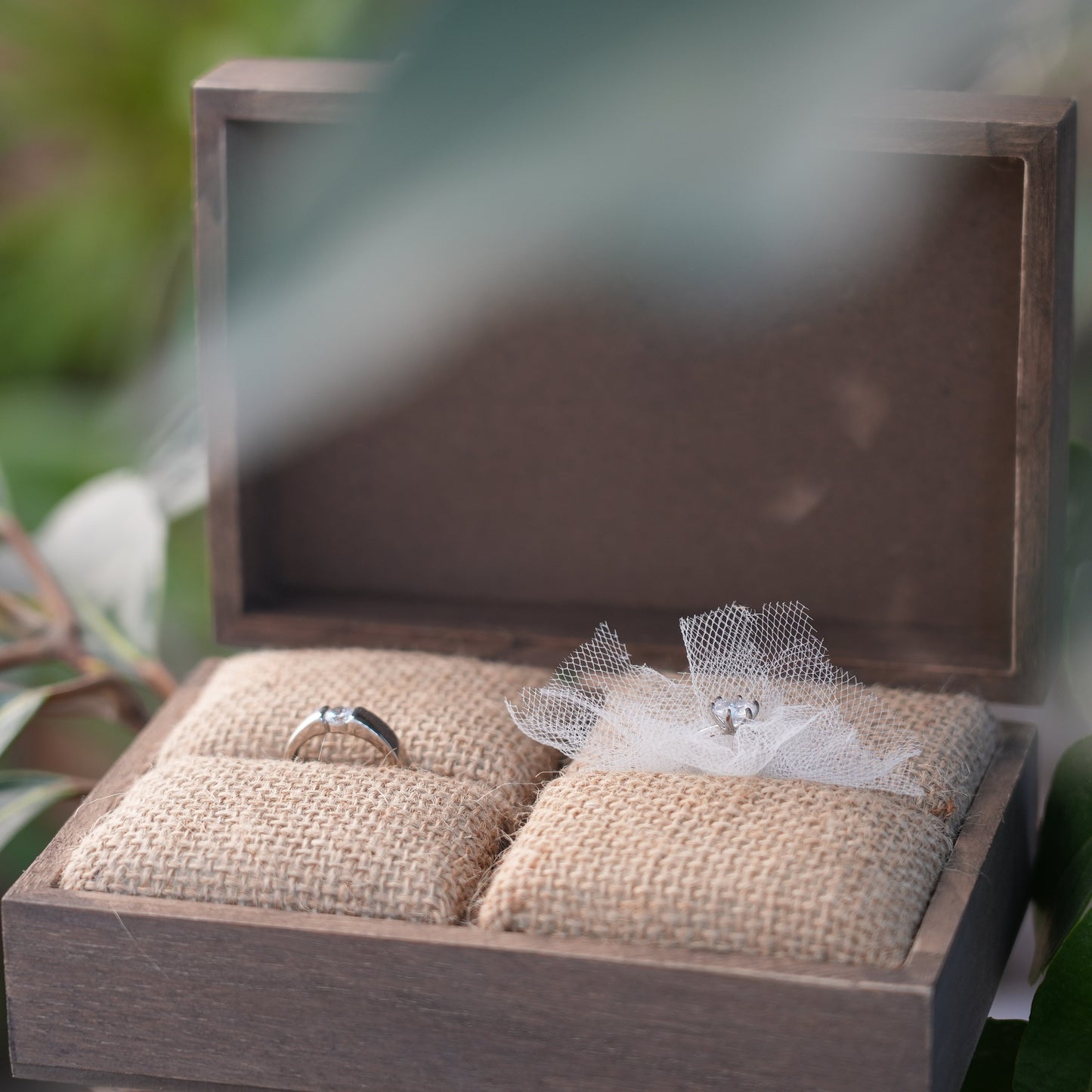 Custom Wooden Ring Box For Wedding Ceremony, Bridal Gift for Her,Proposal Wooden Ring Bearer, Anniversary Gift