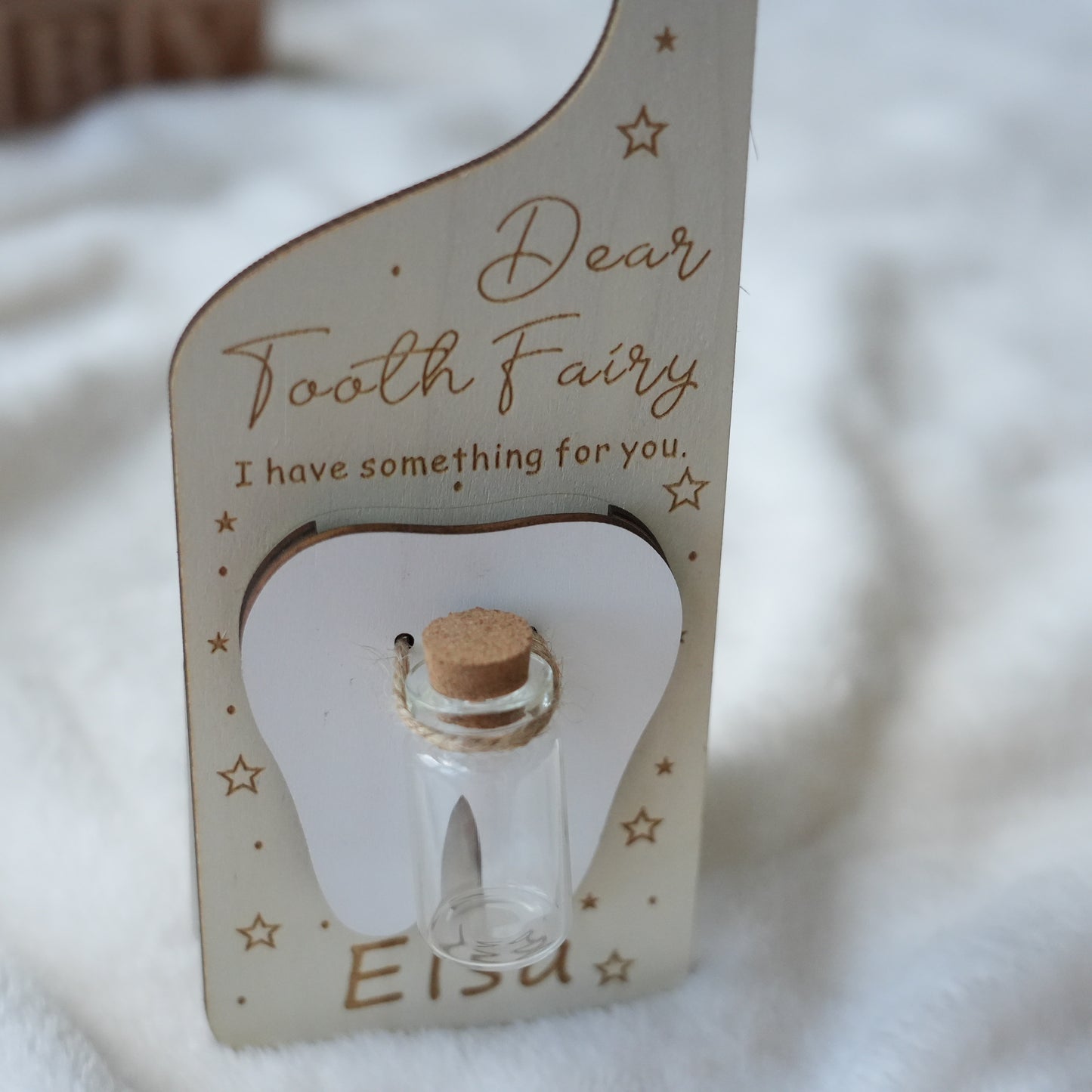 Personalized Tooth Fairy Door Hanger,Baby Shower  Gift,Custom Name Tooth Holder with Jar,Gift For Boys  And Girls,Tooth Pick Up Drop Off