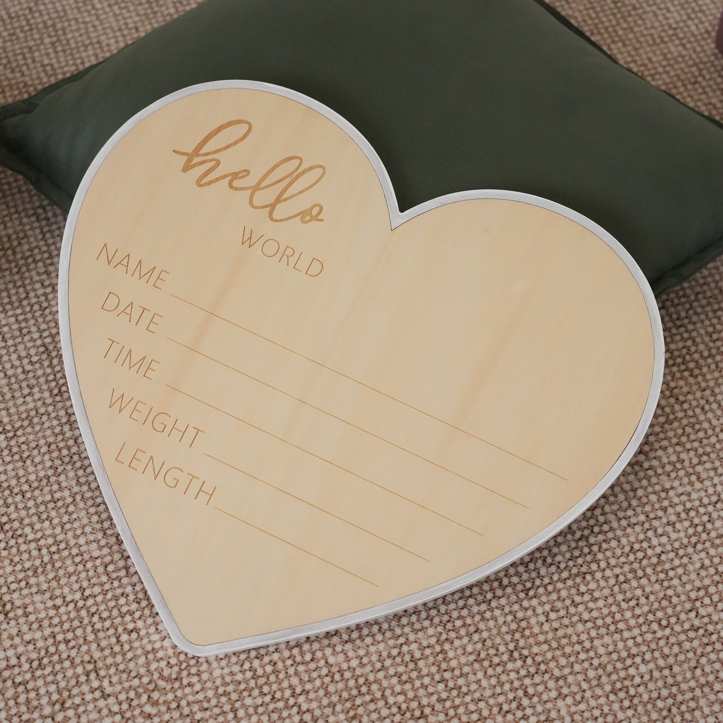 Personalized Baby 12 Monthly Photo Frame,Wooden Heart Photo Frame,Monthly Newborn Pictures, Wall Hanging,Baby First Year Picture Frame