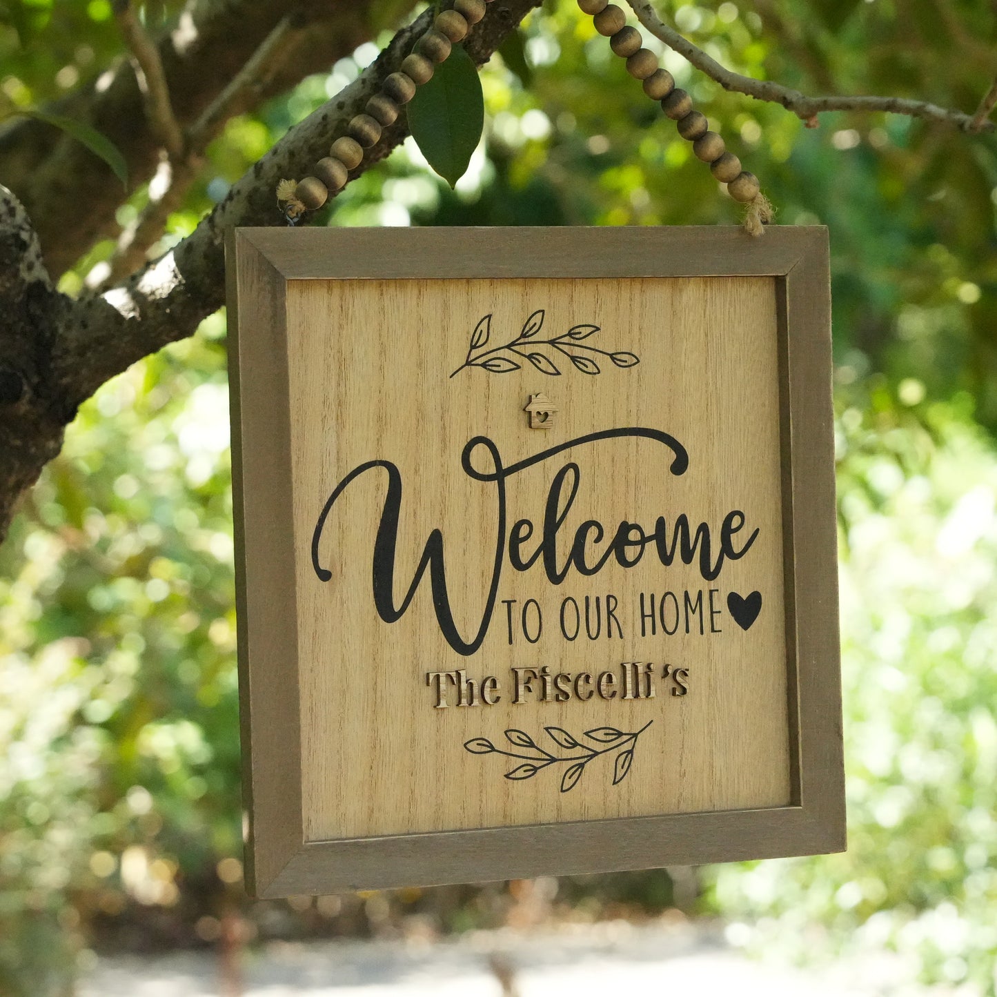 Personalized Welcome To Our Home Door Hanger, Front Door Decor,Custom Family Door Sign, Front  Door Sign,Welcome Sign