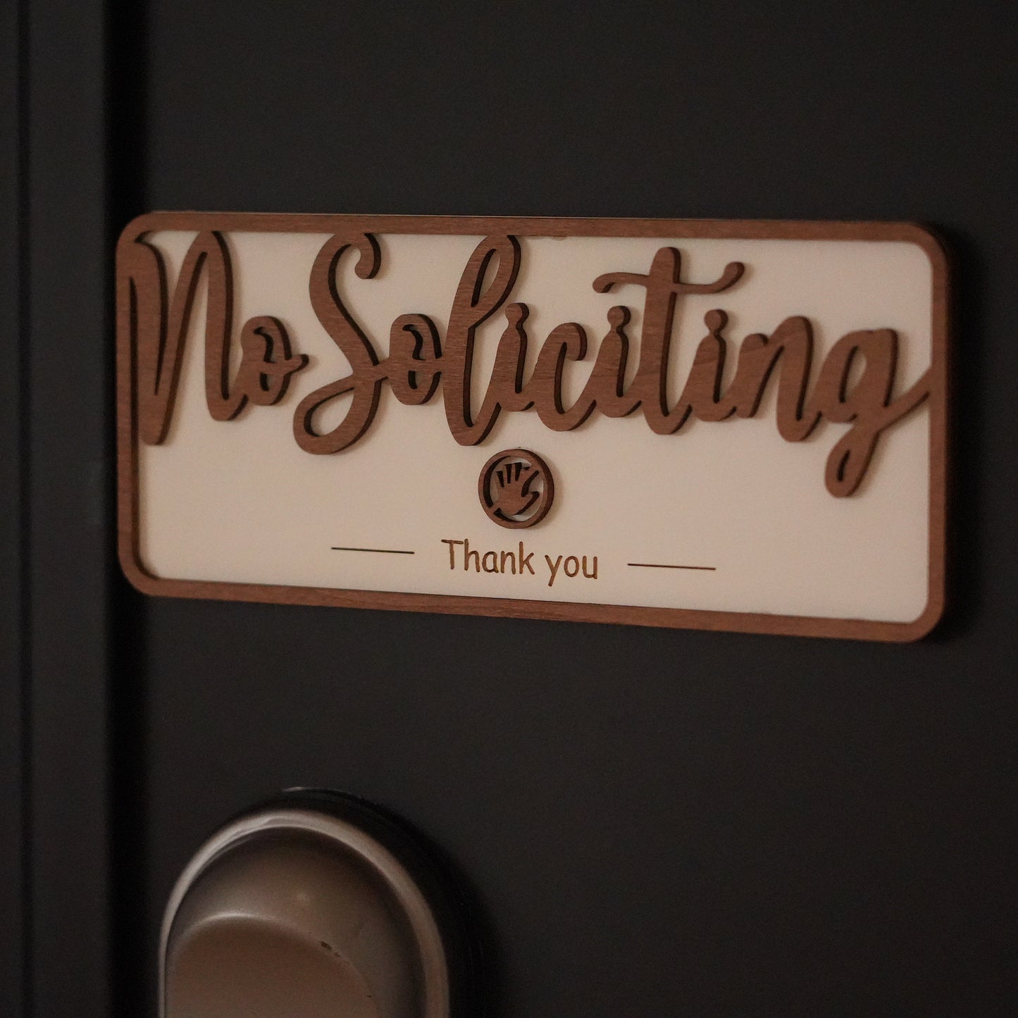 Personalized "No Soliciting" Sign,Wooden Door Sign, Do not knock sign,Baby Sleeping Sign,Do Not Knock  or Ring Doorbell,Do Not Disturb Sign