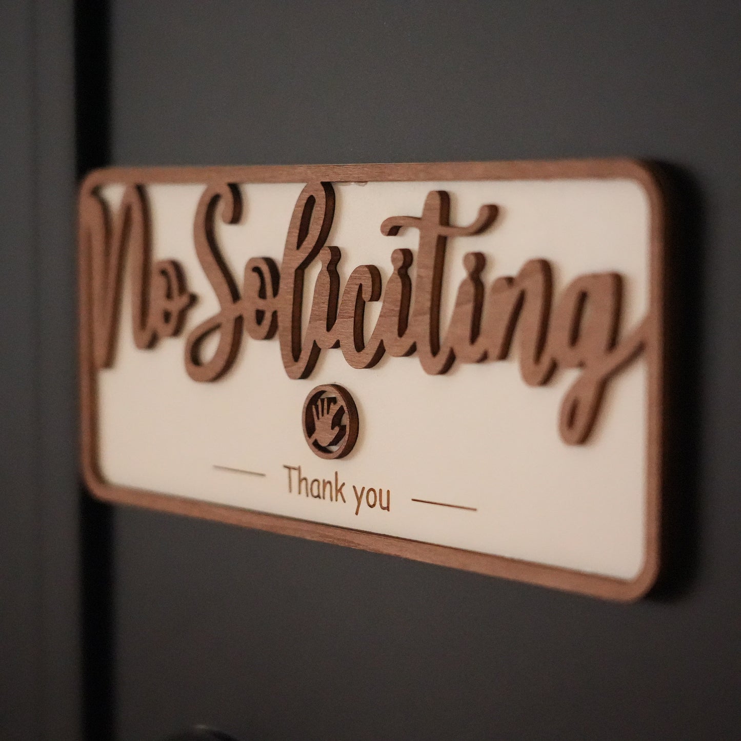Personalized "No Soliciting" Sign,Wooden Door Sign, Do not knock sign,Baby Sleeping Sign,Do Not Knock  or Ring Doorbell,Do Not Disturb Sign