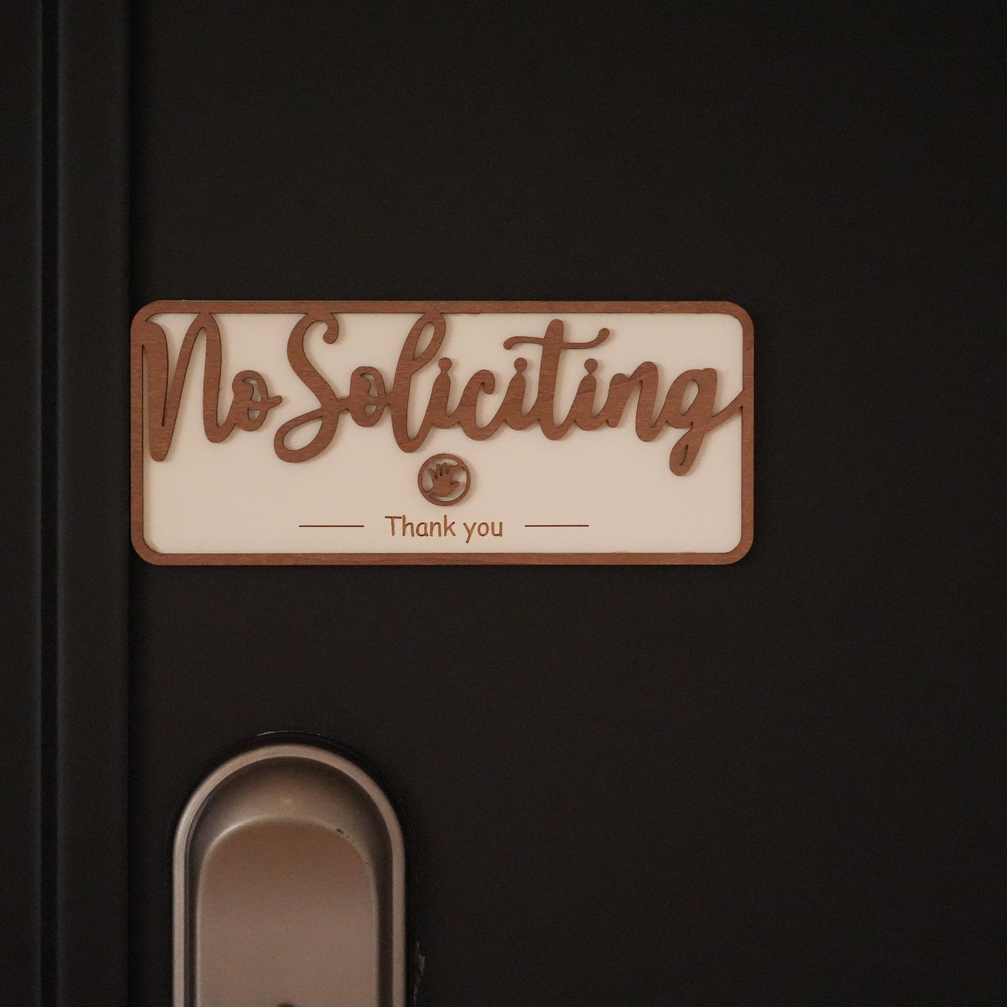 Personalized "No Soliciting" Sign,Wooden Door Sign, Do not knock sign,Baby Sleeping Sign,Do Not Knock  or Ring Doorbell,Do Not Disturb Sign
