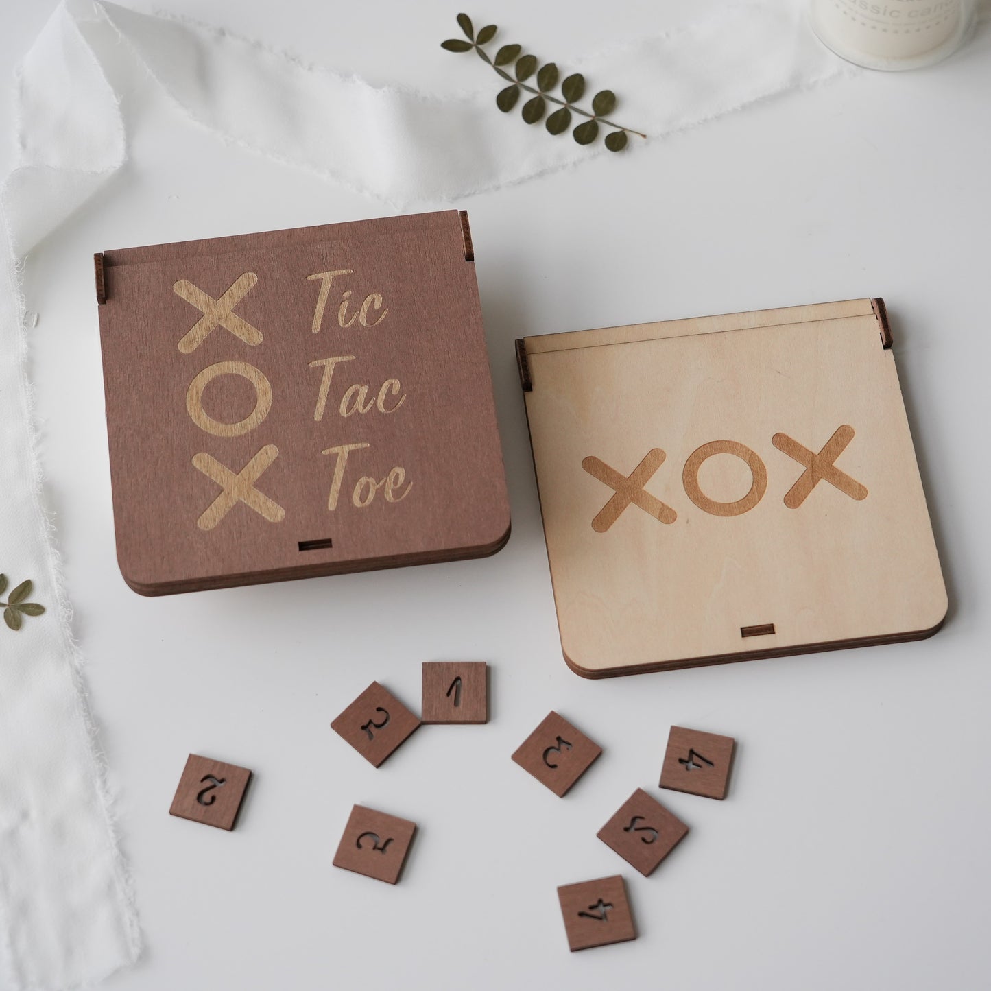 Personalised Table Tic-tac-toe Game,Wooden Table Gift,Laser Cut Tic-tac-toe Game,Unique Christmas Favours,Guest Gift,Gift For Friend