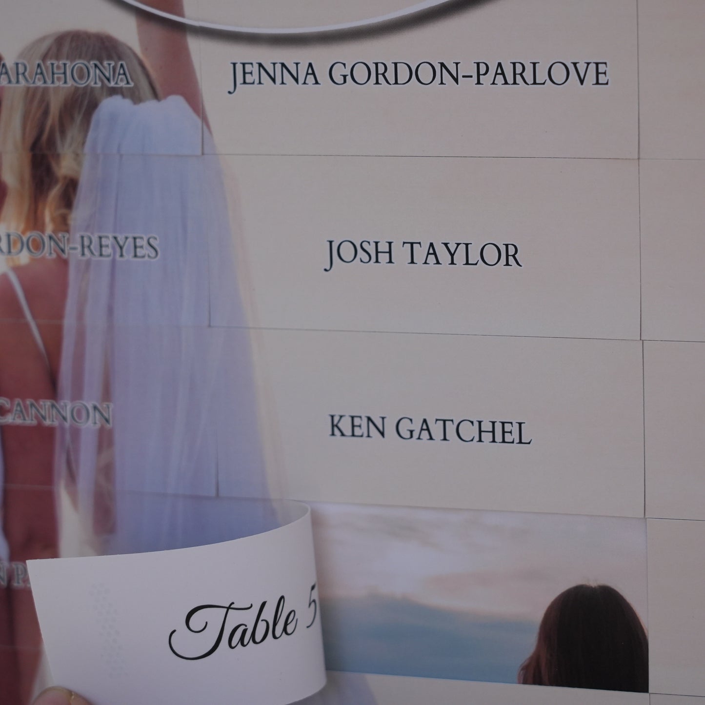 Modern Wedding Seating Chart Sign with Couple  Photo, Elegant Monogram Reception Welcome Board,  Personalized Wedding Seating Chart Template