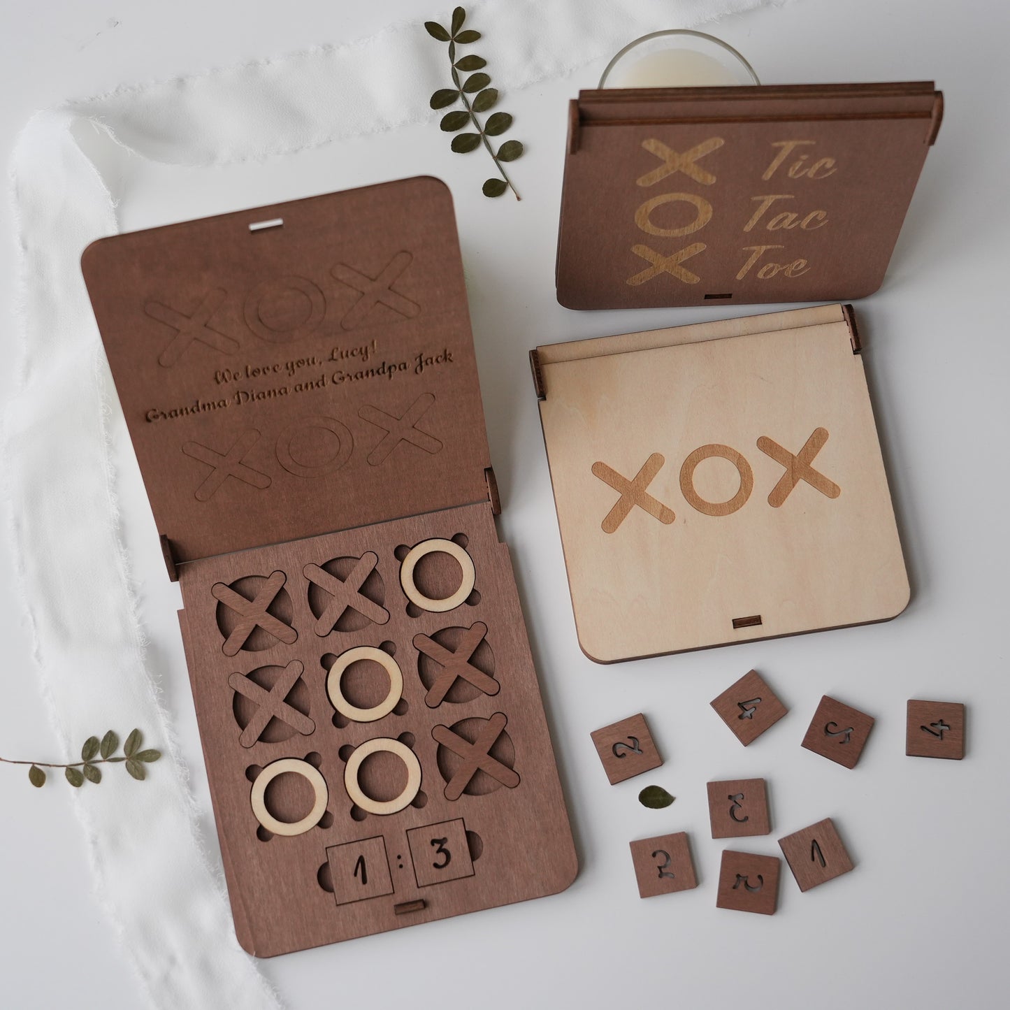 Personalised Table Tic-tac-toe Game,Wooden Table Gift,Laser Cut Tic-tac-toe Game,Unique Christmas Favours,Guest Gift,Gift For Friend