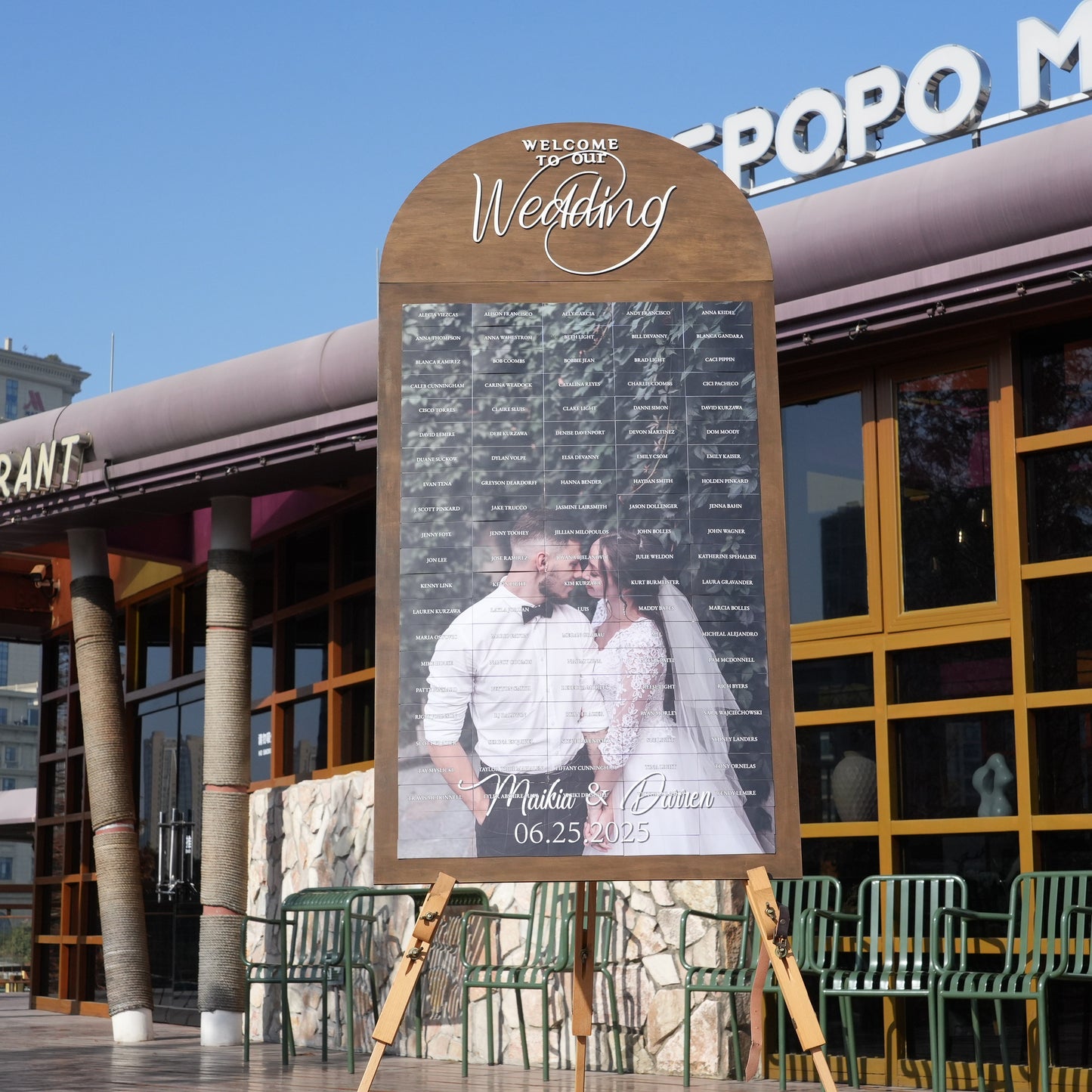 Personalized Couple Monogram Seating Chart,  Engagement Photos Display Board, Indian Wedding  Reception Cards, Unique Canvas - Photo Board