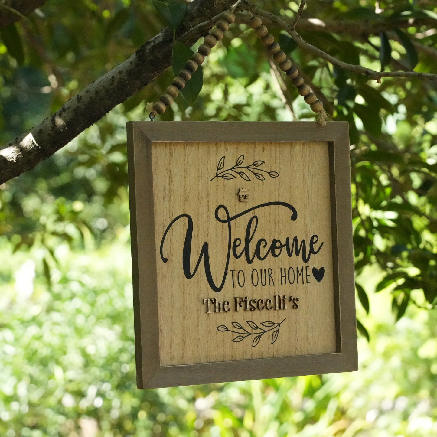 Personalized Welcome To Our Home Door Hanger, Front Door Decor,Custom Family Door Sign, Front  Door Sign,Welcome Sign