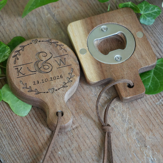 Personalized Wooden Bottle Opener,Round And Square Bottle Opener,Wedding Presents,Best Man Gift Ideas, Engraved Groomsmen Gift