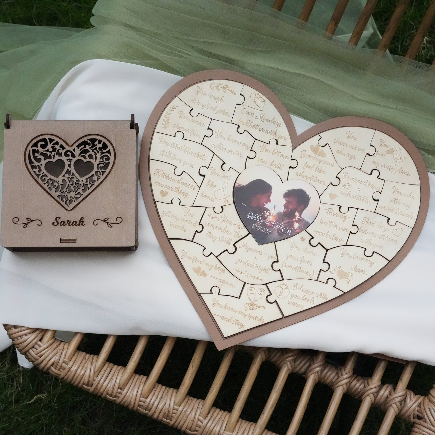Reasons I Love You,Personalized Puzzle Gift  With Box,Gift for Her, Anniversary Gift For Couple, Romantic Gift,I Love You Puzzle