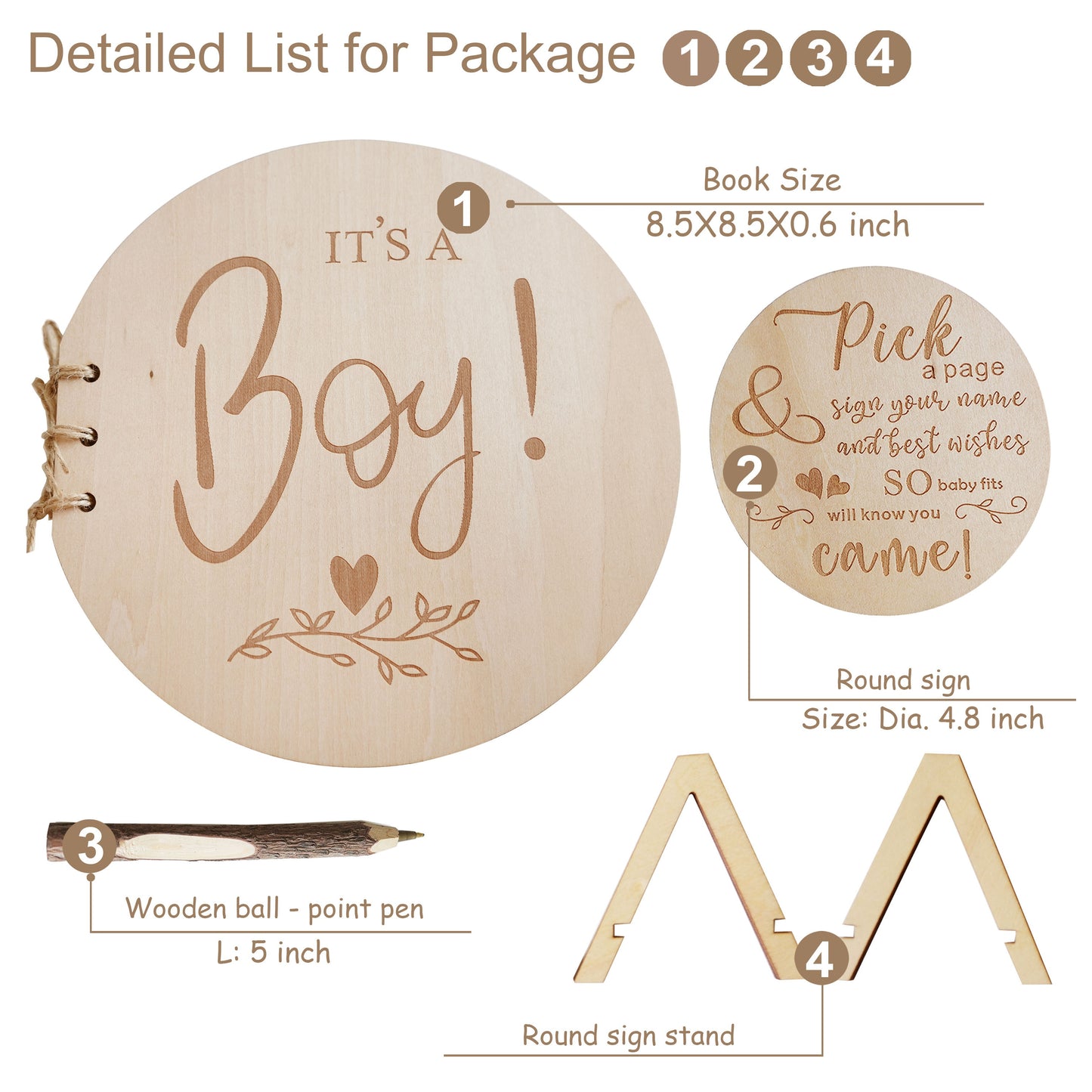 Personalized Baby Shower Guest Book,Wooden Round Guest Book,Gift For Baby Shower,Baby Shower Decor, Mom To Be,Photo Album