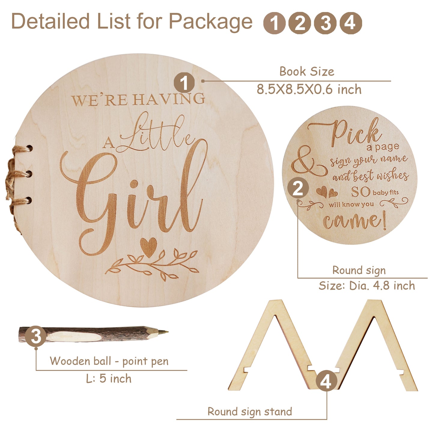 Personalized Baby Shower Guest Book,Wooden Round Guest Book,Gift For Baby Shower,Baby Shower Decor, Mom To Be,Photo Album