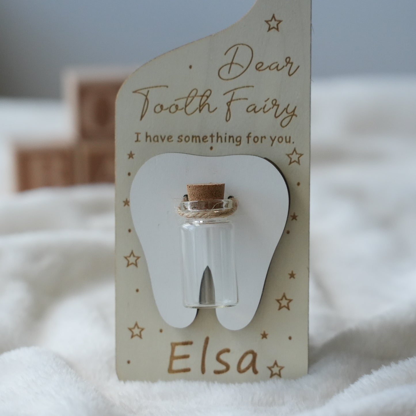 Personalized Tooth Fairy Door Hanger,Baby Shower  Gift,Custom Name Tooth Holder with Jar,Gift For Boys  And Girls,Tooth Pick Up Drop Off