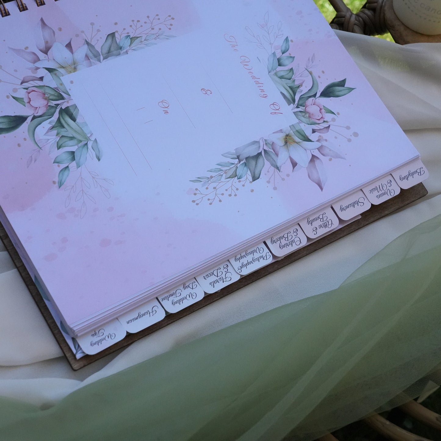 Wedding Planner Organizer Book Wedding Planner Book for Bride and Wood Cover, 12 Mouths to the Big Day